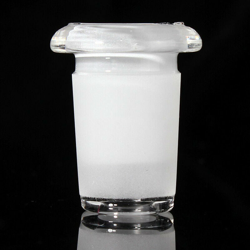 Clear Glass Expander Reducer Adapter Connector Lab 14mm Female to 18mm Male