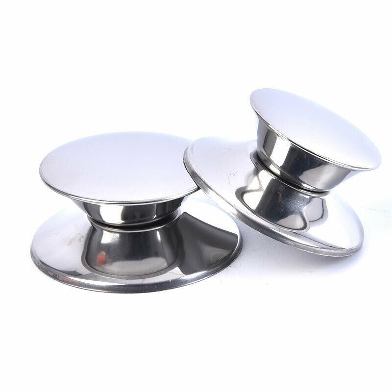 2Pcs/Set Replacement Pot Lid Knobs Stainless Steel Pan Cover Handle Wok L.l8