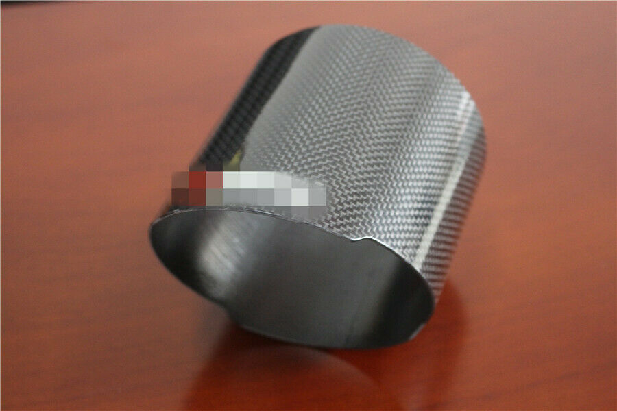 4.5 inch 114mm Carbon Fiber Exhaust Pipe Cover Muffler End Tip Shell For Car SUV