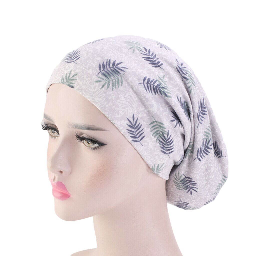 Cotton Satin Bonnet Double Layer Sleep   Salon Bonnet Chemo Hat Shower