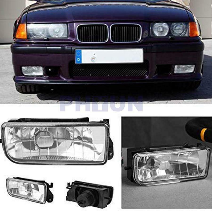 2PC Fog Lights Replacement Clear Lens Without  Blub For BMW 92-98 E36 3 Series