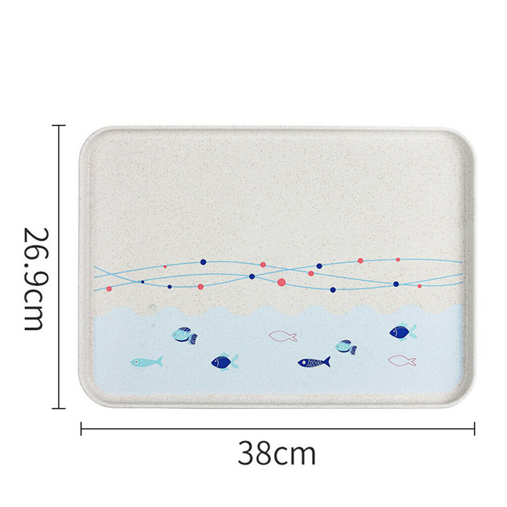 Rectangular Plate Cutlery Serving Tray Fruit Plate Snack Storage L