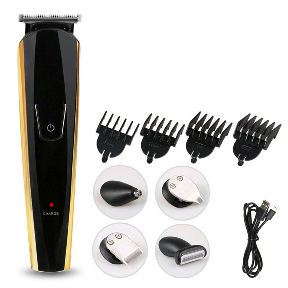 5-in-1 USB Electric Trimmer Set  Beard Hair Trimmer Shaver with Storage Base