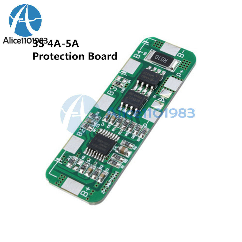 4A-5A PCB BMS Protection Board For 3 Pack 18650 Li-ion Lithium Battery Cell 3S