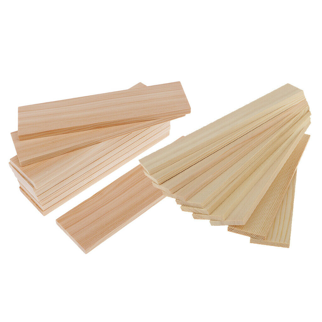20 Pieces Blank Pine Wood Boards Unfinished Wood Sheets For Crafts, Models &