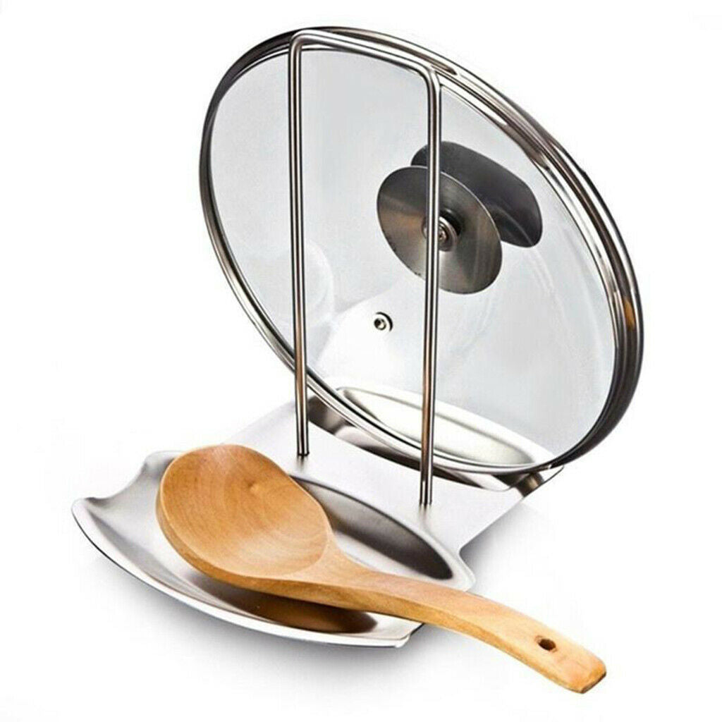 Steel Pot Pan Cover Lid Rack Stove Organizer Shelf Kitchen Tool Accessories