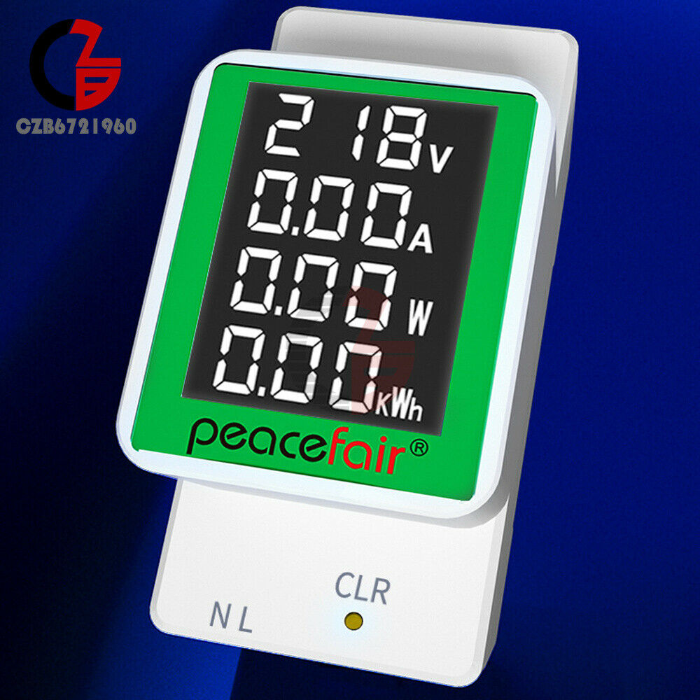 100A Digital Power Energy Voltmeter Ammeter Watt Kwh Power Meter AC220V 50V-300V