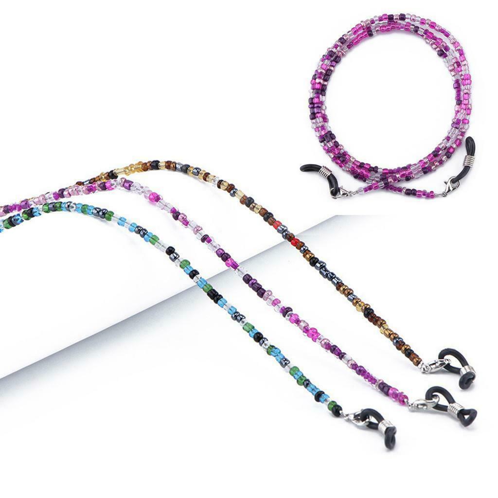 3pcs 69cm Beaded Eyeglass Holder Retainer Glasses Cords Straps Necklace