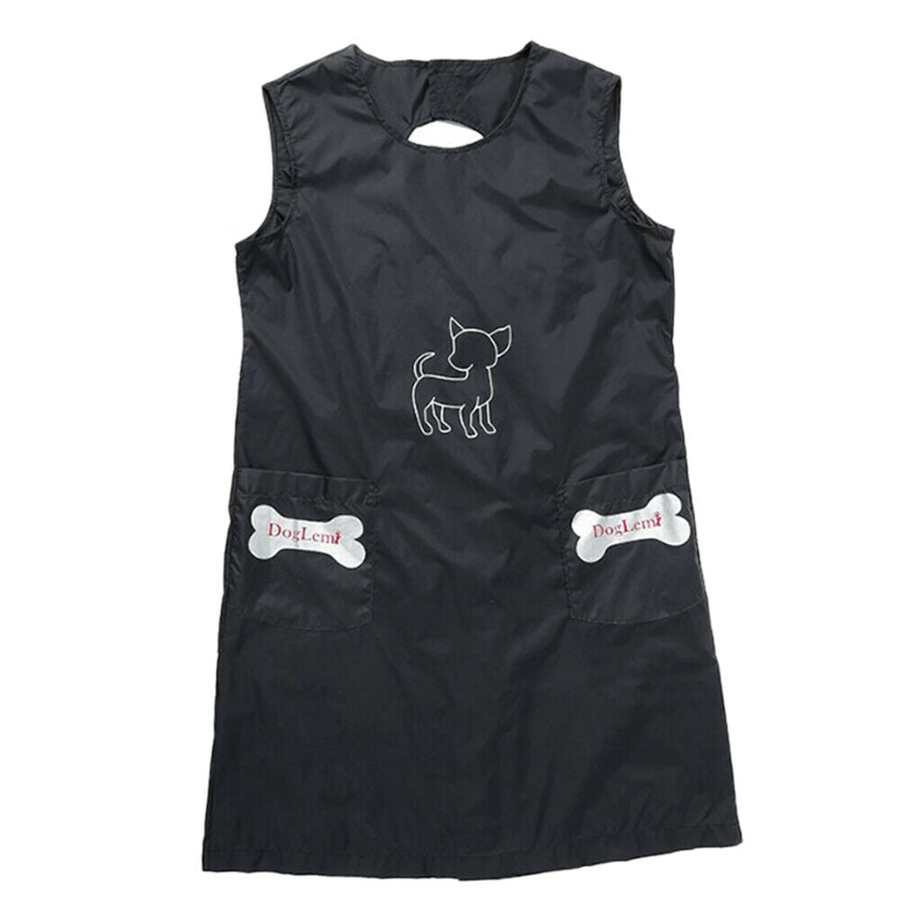 3x Pet Grooming Apron Bib Pet Beautician Workwear Smock for Women Men Size_M