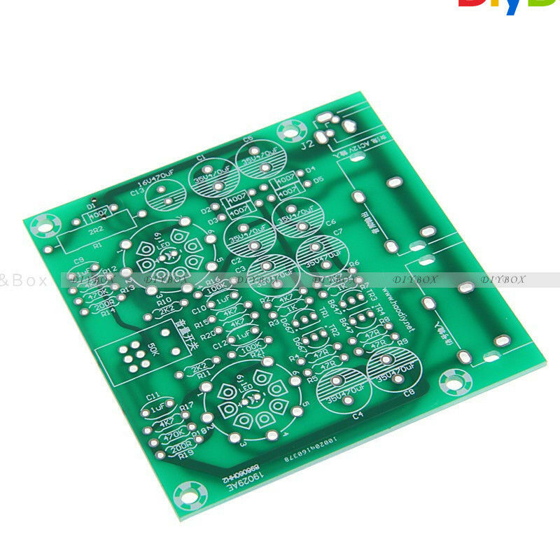 6J1 Valve Pre-amp Tube Board Headphone Amplifier Buffer+Acrylic Case Kits AC 12V