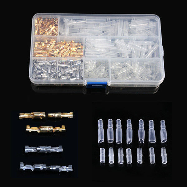 100PCS 3.9mm Brass Bullet Connectors Male&Female Wire Terminals For Car Motor