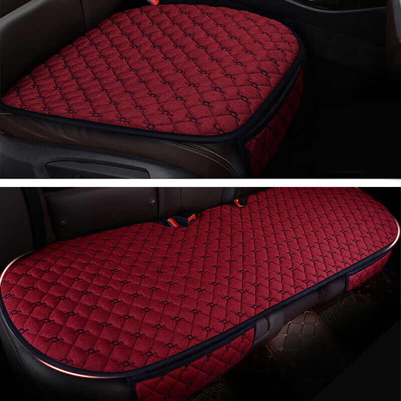 3PCS Full Set Car Seat Cover Breathable Cushion Four Season Front Rear Mat Pads