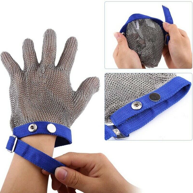 Cut-Resistant Stainless Steel Gloves 304 Stainless Steel Wire Gloves Are UseI8Y1