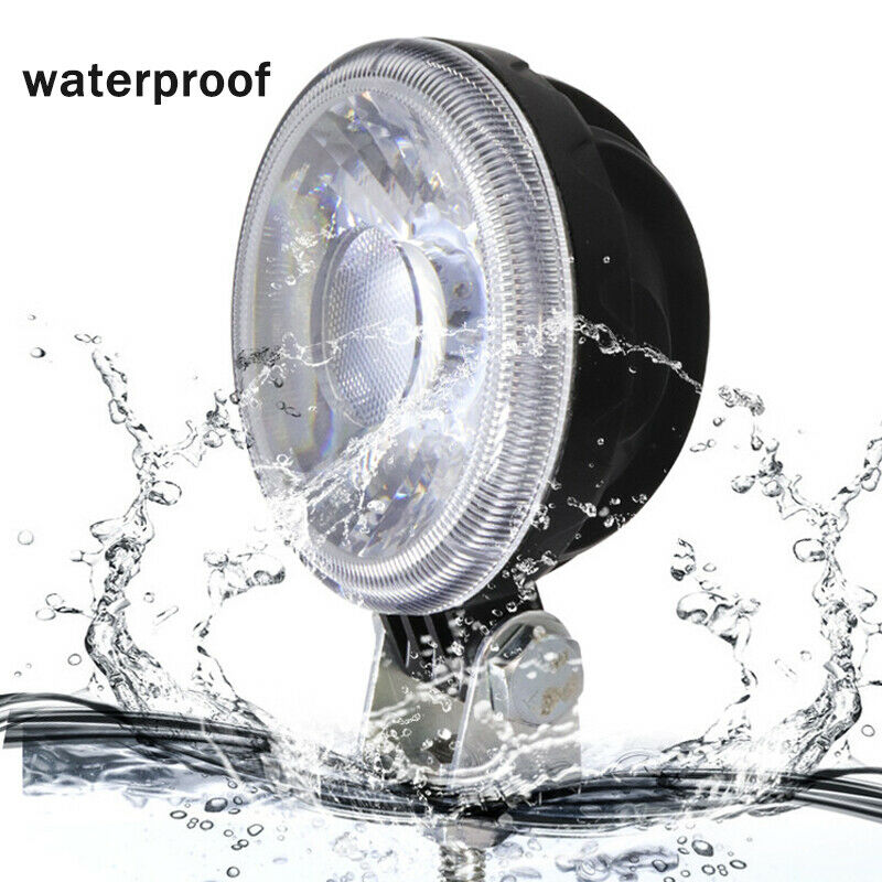 2PC 12V Car LED Fog Lamp Running Light White Daylight Motorcycle Spotlight 6500K