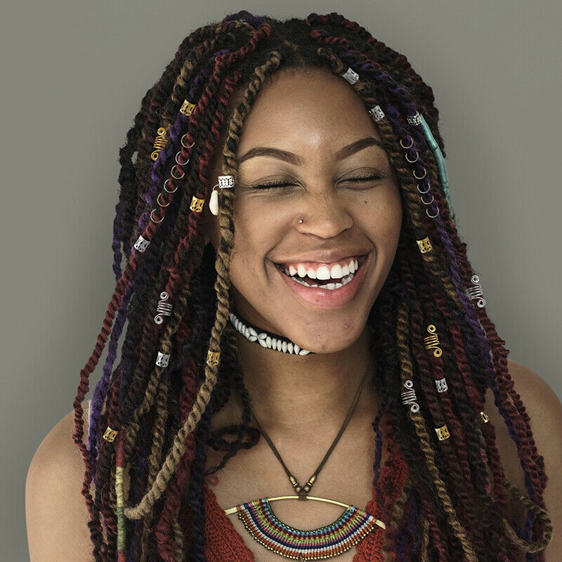60pcs/Set Hair Braid Dreadlock Beads Braiding Hair Extension Accessories .l8