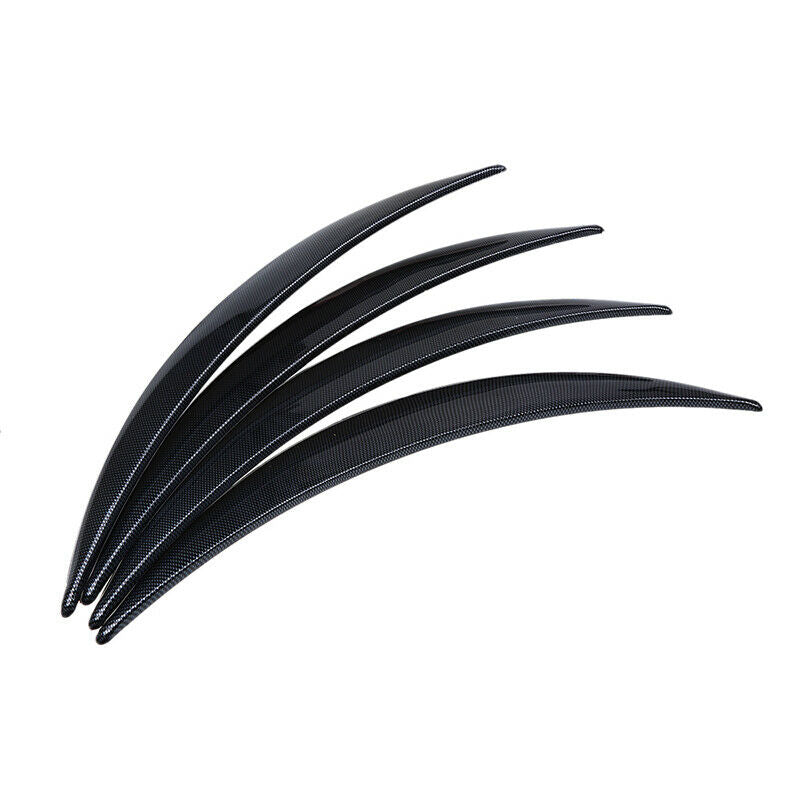 4pcs Car Wheel Eyebrow Arch Protector Trim Lips Fender Flares Carbon Fiber Look