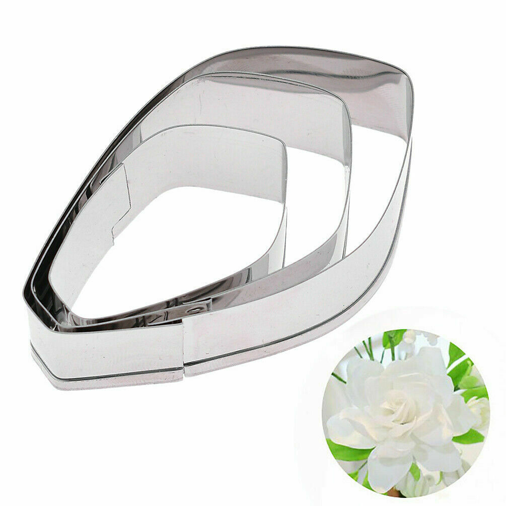 3PCS Flower Petal Cutter Mould Stainless Steel Gardenia Clay Cake Cutting Tool
