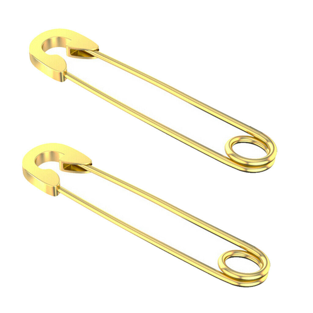 4 Pcs Girls Minimalist Retro Style Safety Pin Earrings Dangle Drop Ear Cuff