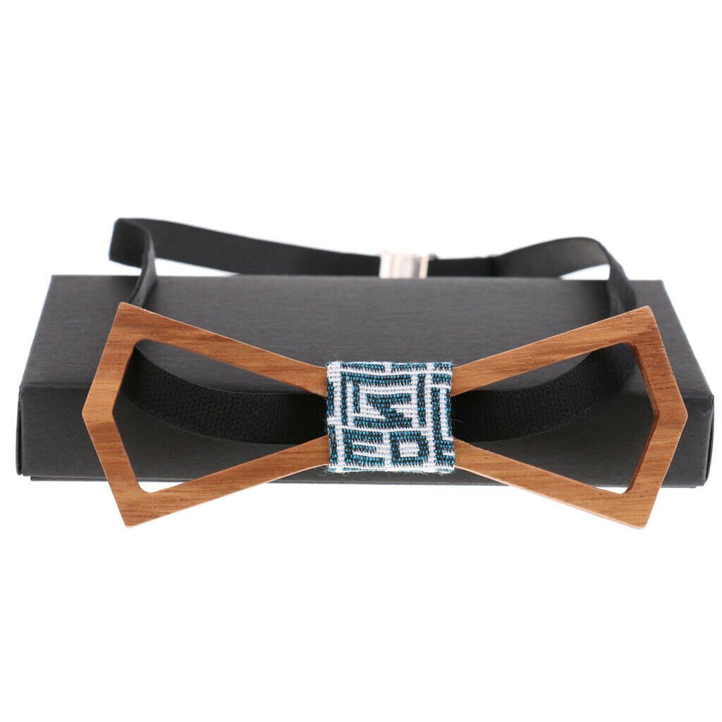 Men's Groom Wedding Party Wooden Bow Tie Tuxedo Necktie Fashion Accessory D