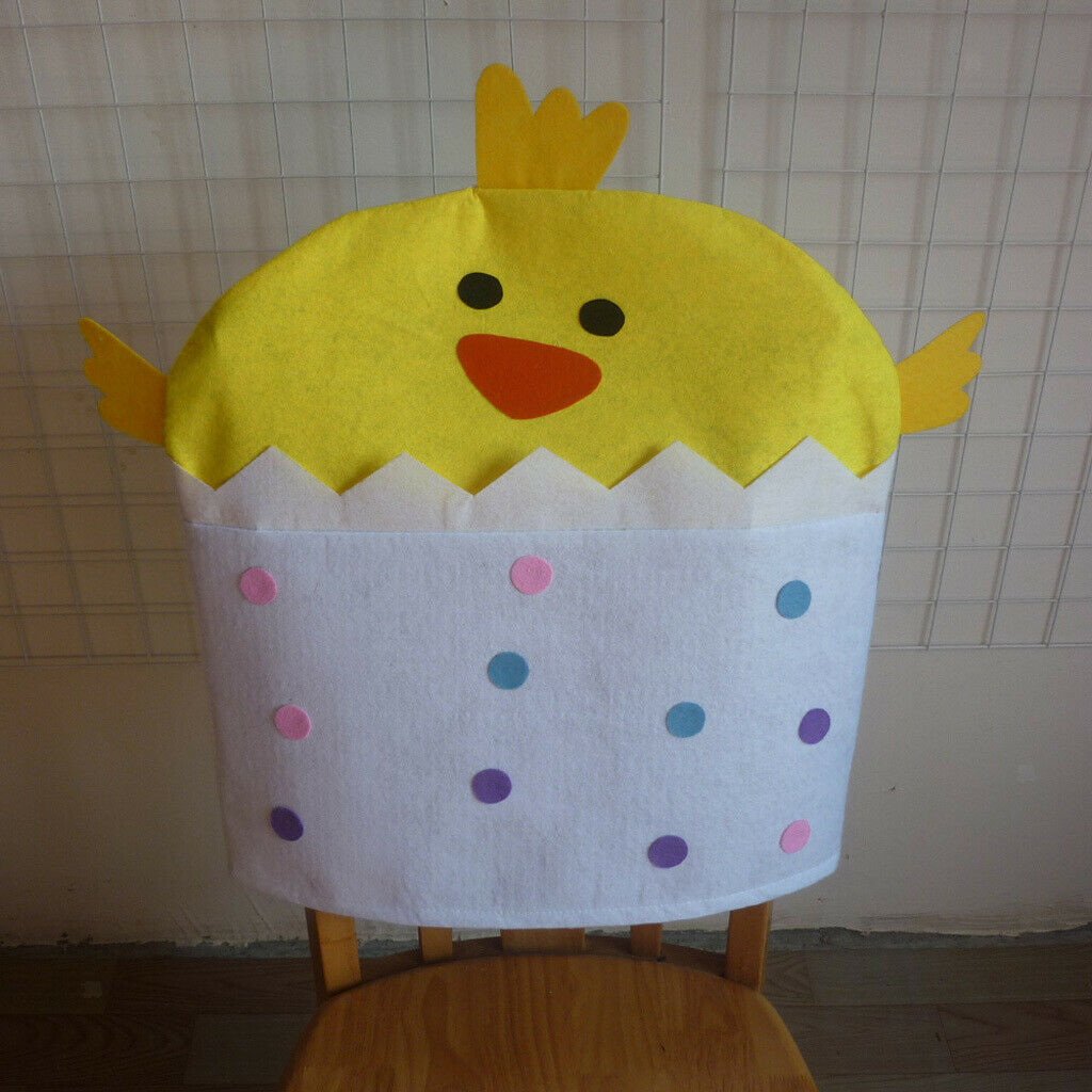 2Pcs Decorative Chair Back Cover Slipcovers 20x27inch for Easter Holiday