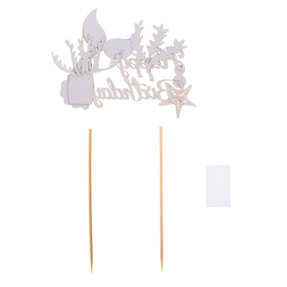 Starfish Mermaid Happy birthday Cake Toppers Cupcake Baby Shower DIY Gif.l8