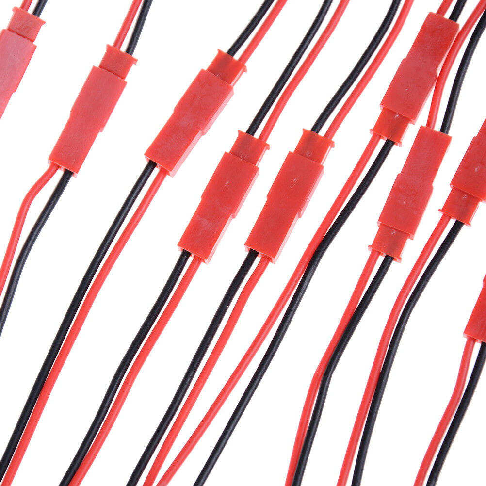 10 Pair 2 Pin JST 100mm Pitch 2.54mm Male and Female Wires Connectors Plug Cable