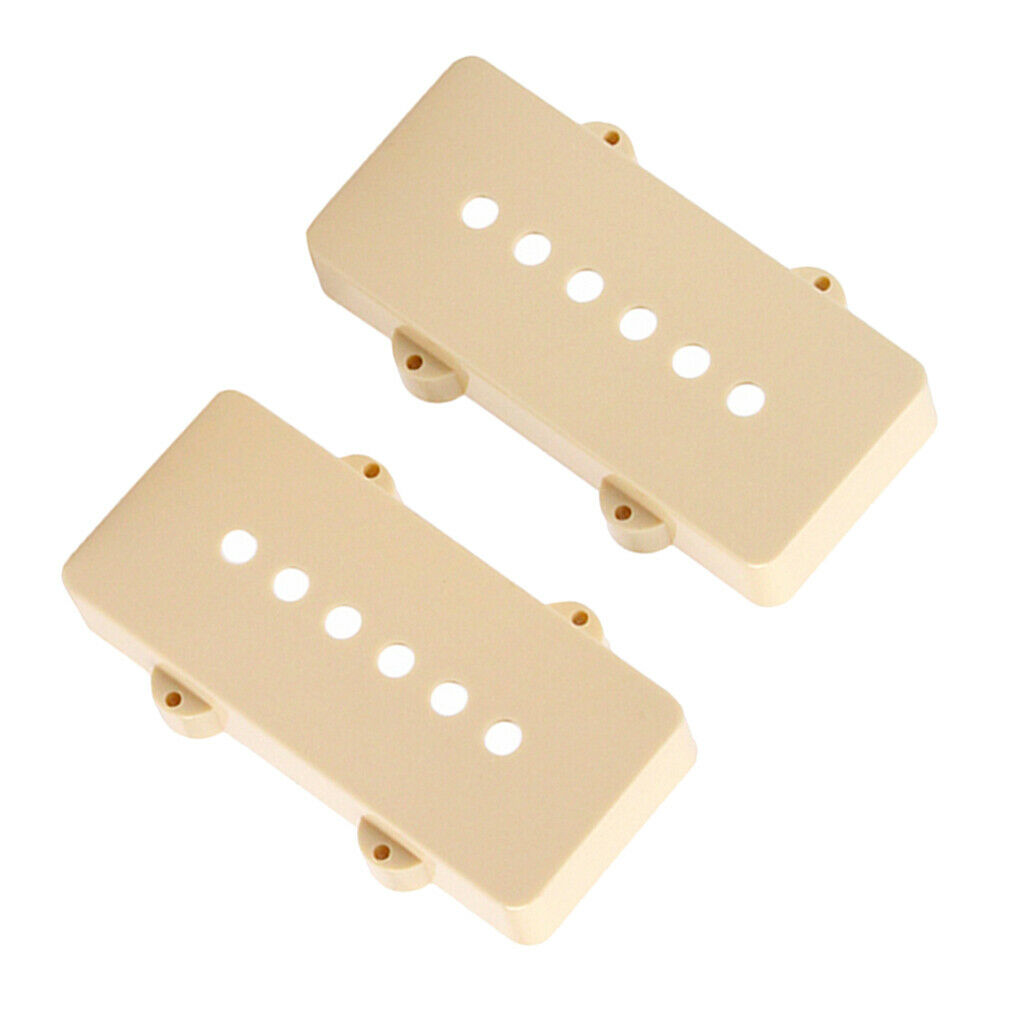 Pack of 2 Soapbar Electric Guitar Single Coil Pickup Covers Lids 52mm(Beige)