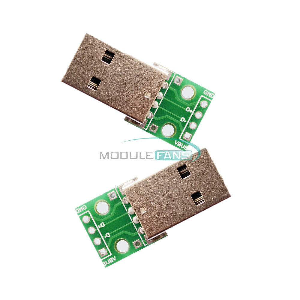 5PCS USB To DIP Adapter Converter 4 Pin For DIY 2.54mm PCB Board Power Supply