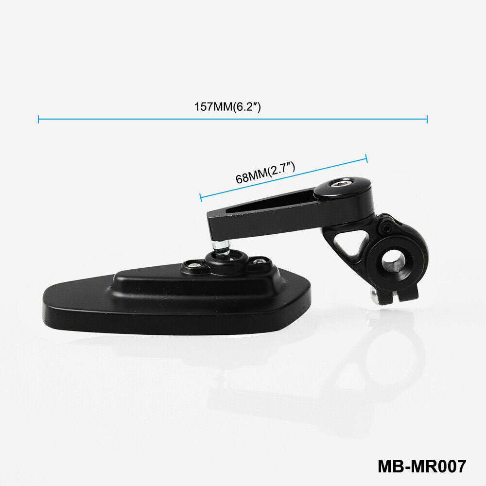 7/8" 22mm Universal Motorcycle Rear View Handle Bar End Side Rearview Mirrors