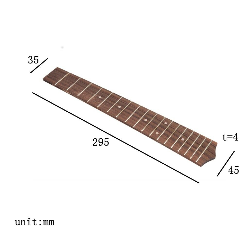 18 Fret Fretboard Guitar Fingerboard 26'' Ukulele Uke Parts with Dots