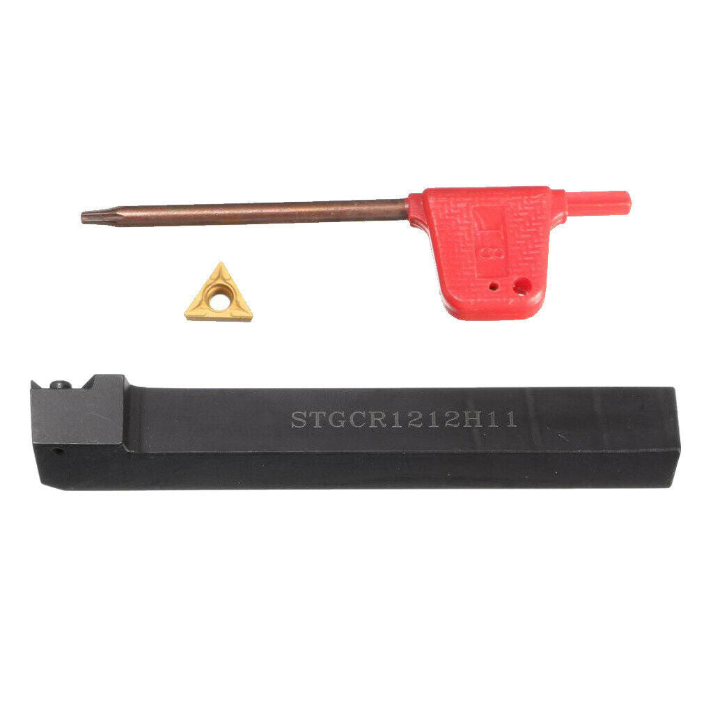 STGCR1212H1191 Lathe Turing Tool Holder w/ TCMT1102 Inserts Blades T8 Wrench