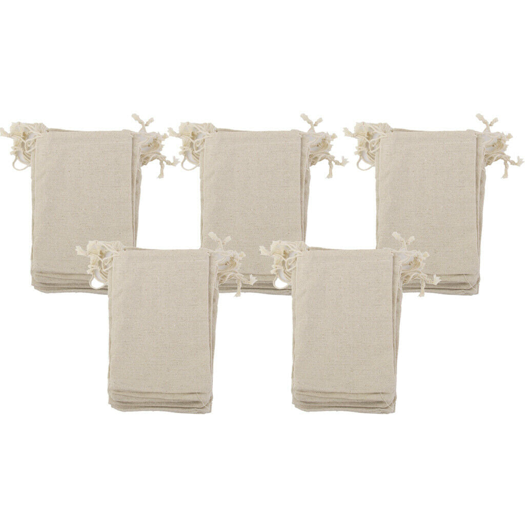 100% Cotton Canvas Drawstring Backpack Gym Sack Pack for Candy, Gift - 20/Pack