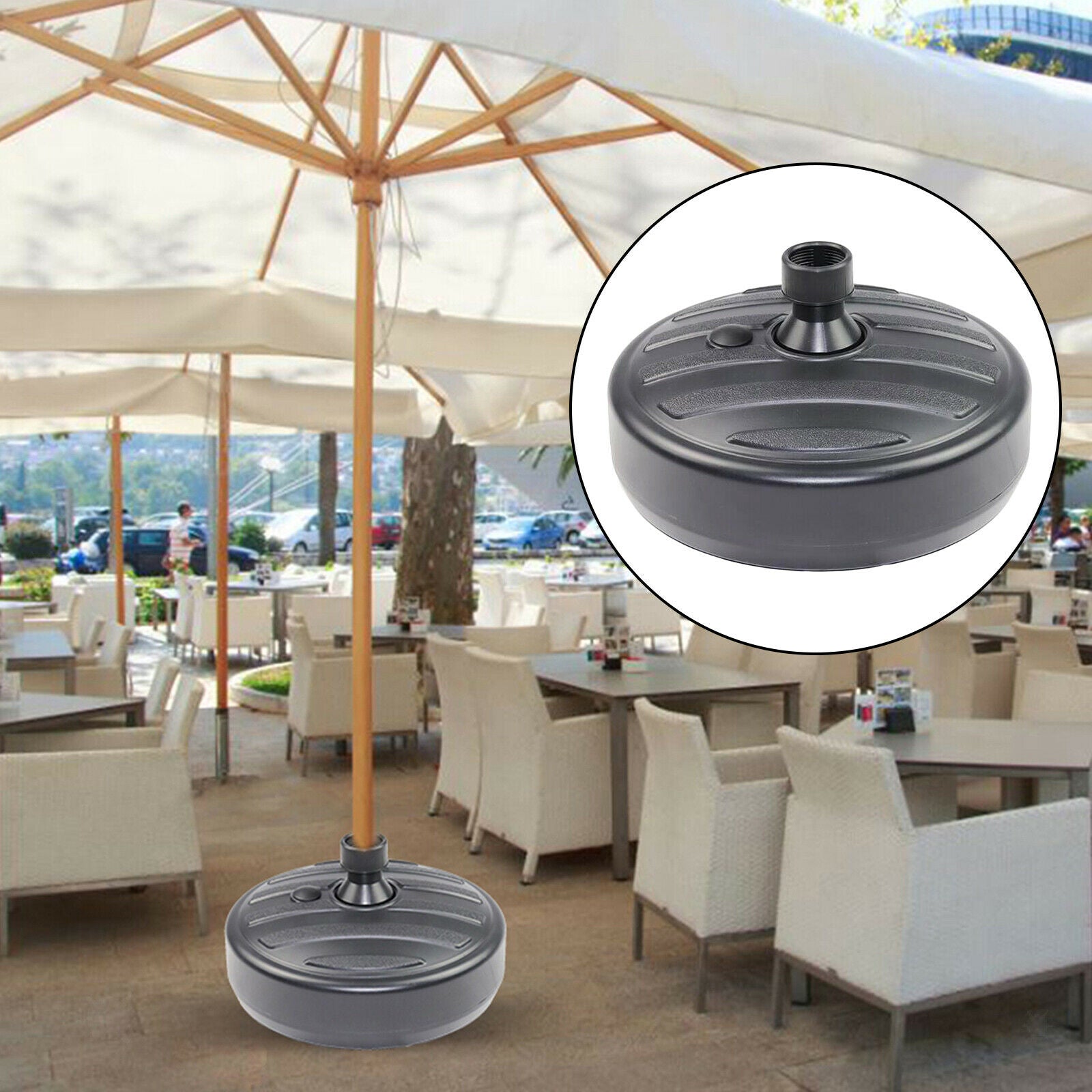 Parasol Umbrella Base Stand Sand Water Plastic Garden Outdoor Yard Holder