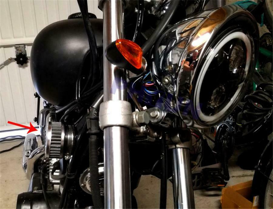 1 Sets 74mm Length Stainless Steel & Rubber Motorcycle Scooter Air Intake Filter