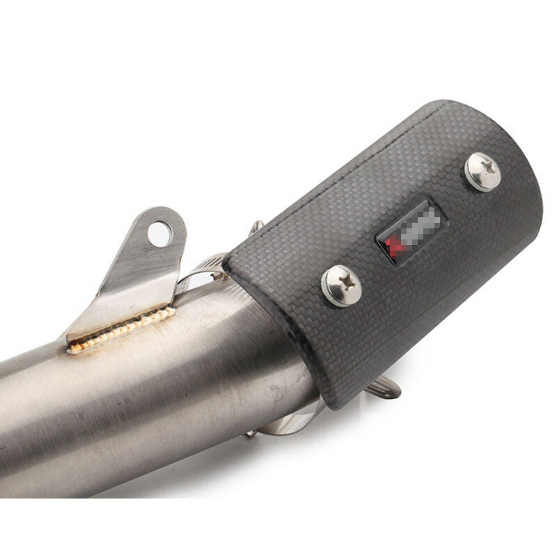 Universal Exhaust Muffler Pipe Guard Heat Shield Carbon Fiber Cover Protect Pipe