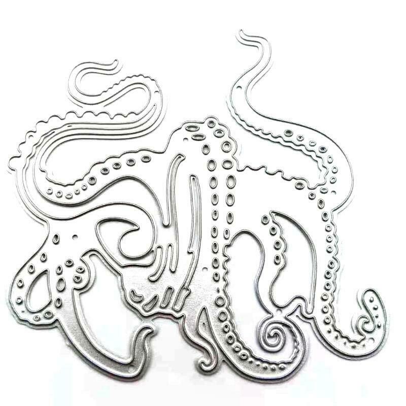 Octopus Metal Cutting Dies Stencil DIY Scrapbooking Album Paper Card Template