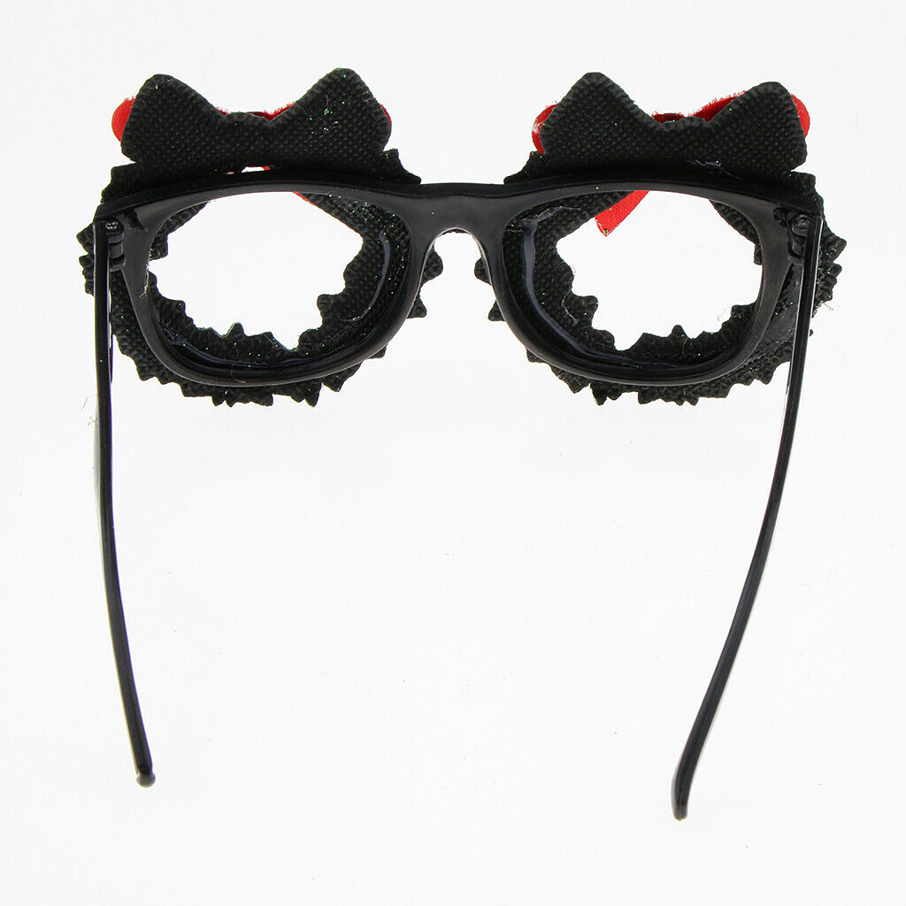 2 Pack Christmas Costume Eyewears Christmas Tree Bowknot Eyeglasses Frames for