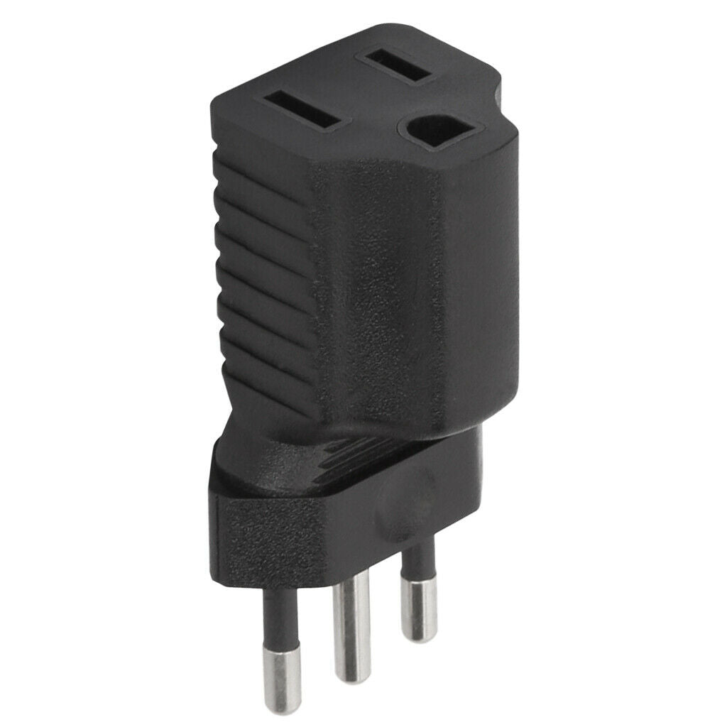 250V 10A Three Round Pin Extension Plug Embedded Plug Male to 5-15R Female