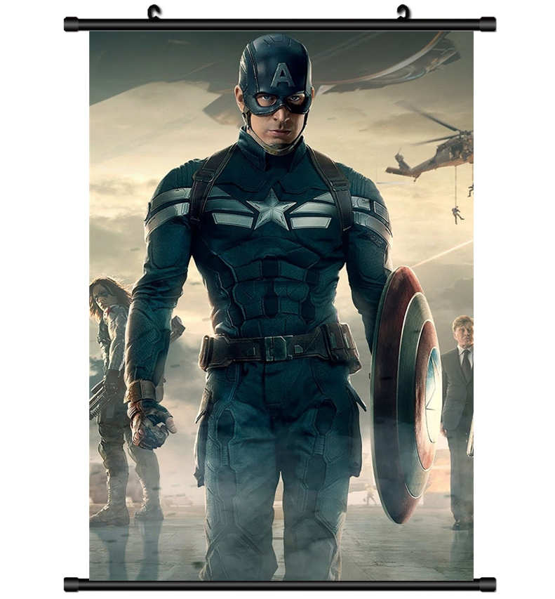 4429 Captain America Superhero anime manga Home Decor Poster Wall Scroll