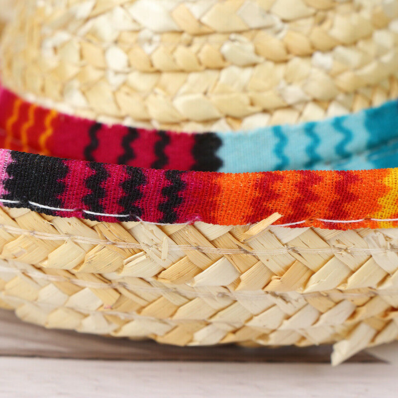 Mini Pet Dogs Straw Hat Sombrero Cat Sun Hat Beach Party Straw Hats Dogs  JRBDA