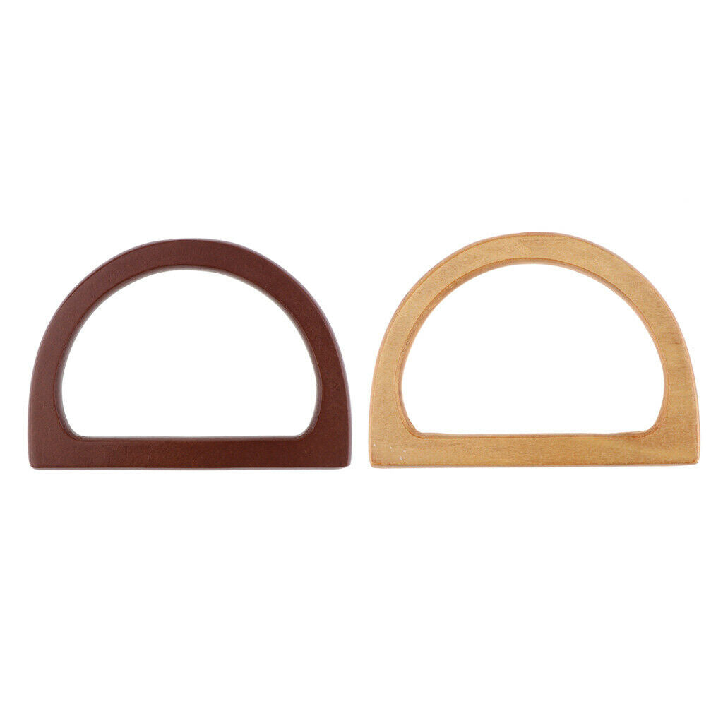 2x Fashion Solid Wood Bag Handle Replacement Handbag Frame Purse Bag Making