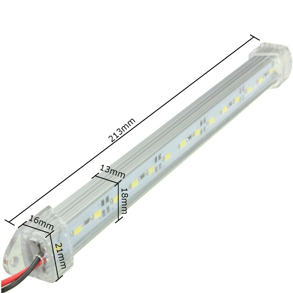 4x 12V 15 LED 5630 SMD Interior Strip Light Lamp Bar White Car Van Carav