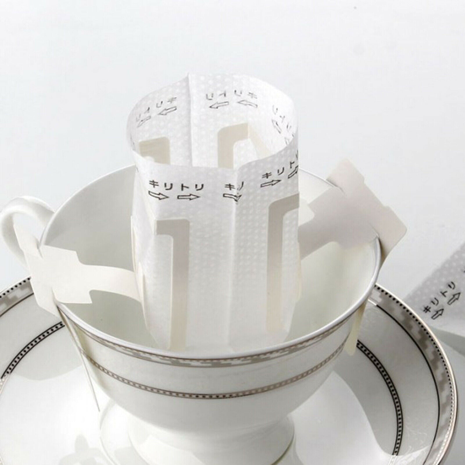 50Pcs Hanging Ear Style Coffee Filter Paper Bag Dripper Bag for Home Cafe