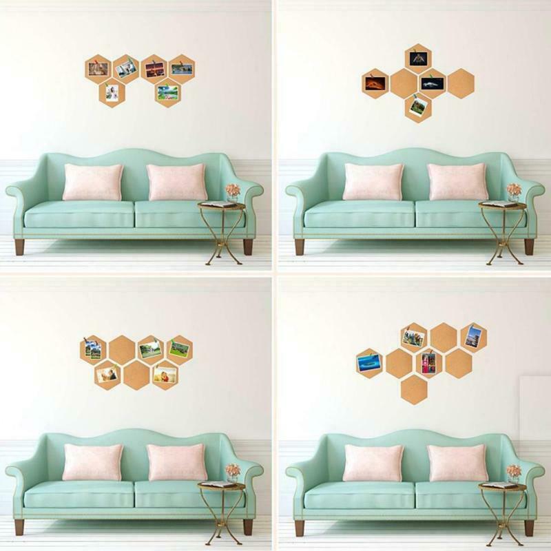 8pcs/set Cork Wood Board Self Adhesive DIY Office Bulletin Notice Message Boards
