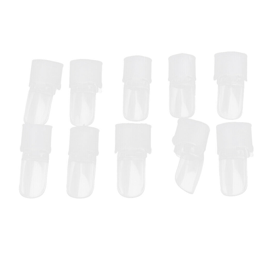 10Pieces Transparent Manicure Finger Nail Tips Cover Polish Shield Protector