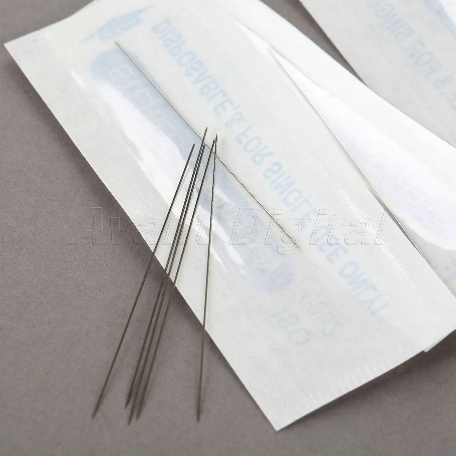 50pcs Professional 0.4mm 1R Eyebrow Tattoo Microblading Needles Stainless Steel