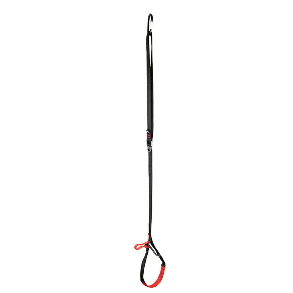 Foot Loop Ascender Riser Sling Webbing Lanyard with Carabiner, 15KN Adjustable