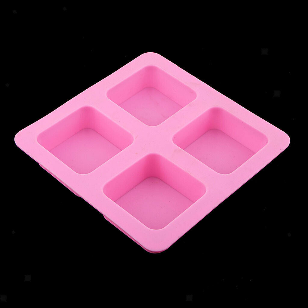 1 sets / 4 pieces square chocolate molds silicone soap mold