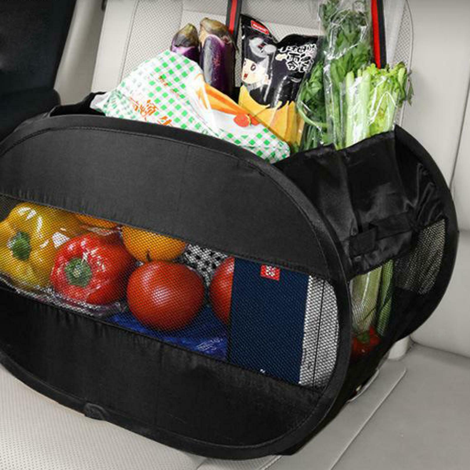Universal Compact Oxford Cars Seat Tote Organizer Bag Holder Storage Black