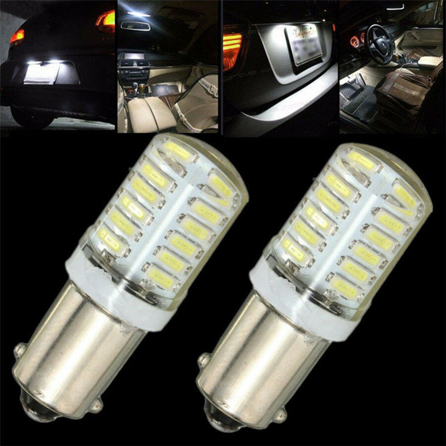 10Pcs BA9S T11 T4W 4014 White LED 24-SMD Car Side Light Bulb Interior Lamp DC12V